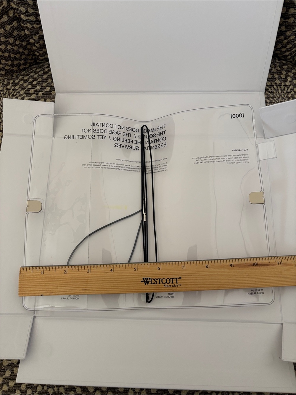 Cloth & Paper Standard Travelers Notebook or A5 Slim Sz Clear Cover Black Detail - Picture 4 of 8